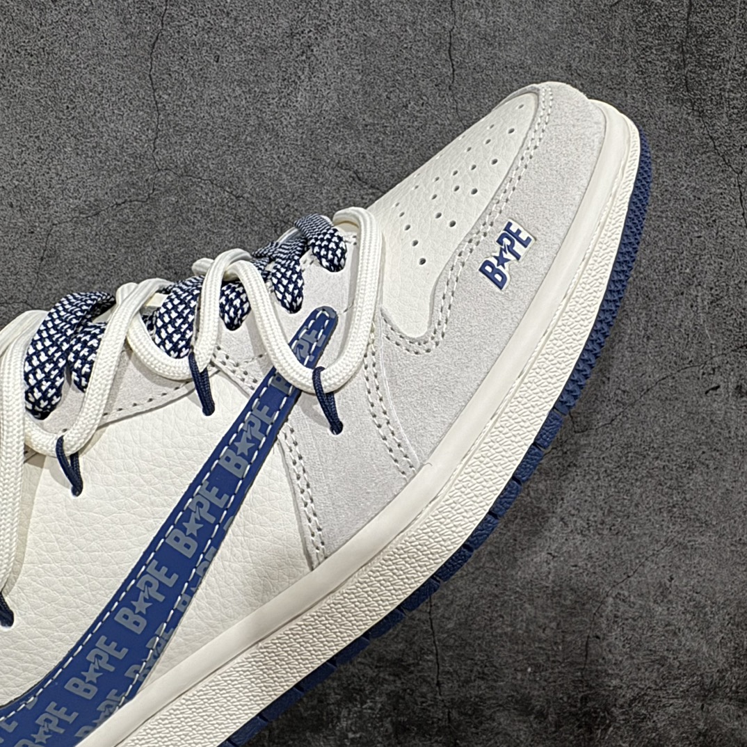 定制版 Fragment x TS x Air Jordan 1 Low x 猿人头 解构绑带 三方联名倒钩低帮  SJ0086-133