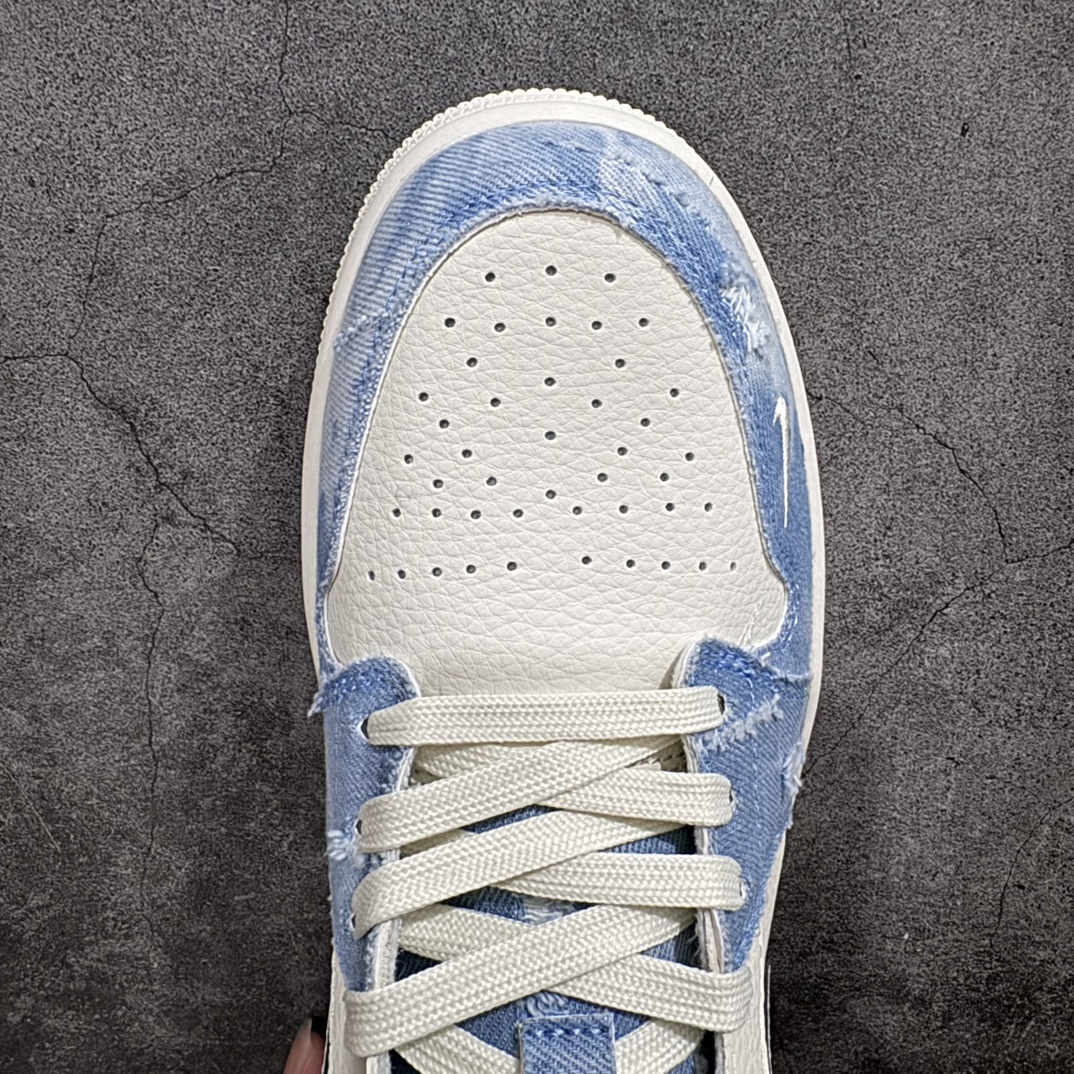 定制版 Air Jordan 1 Low AJ1 乔1 MLB联名-复古蓝牛仔 高端定制 低帮复古篮球鞋 DC2024-027