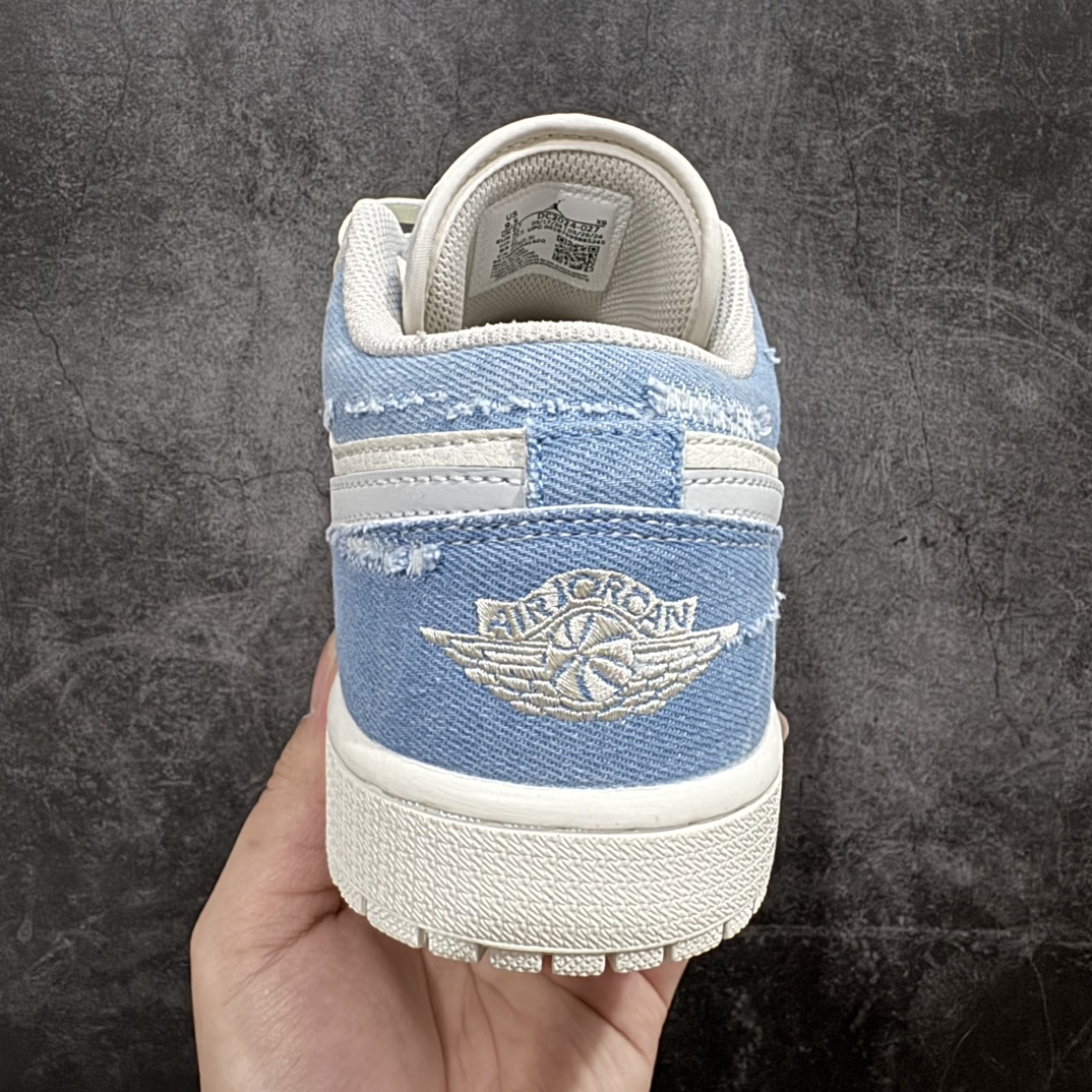 定制版 Air Jordan 1 Low AJ1 乔1 MLB联名-复古蓝牛仔 高端定制 低帮复古篮球鞋 DC2024-027