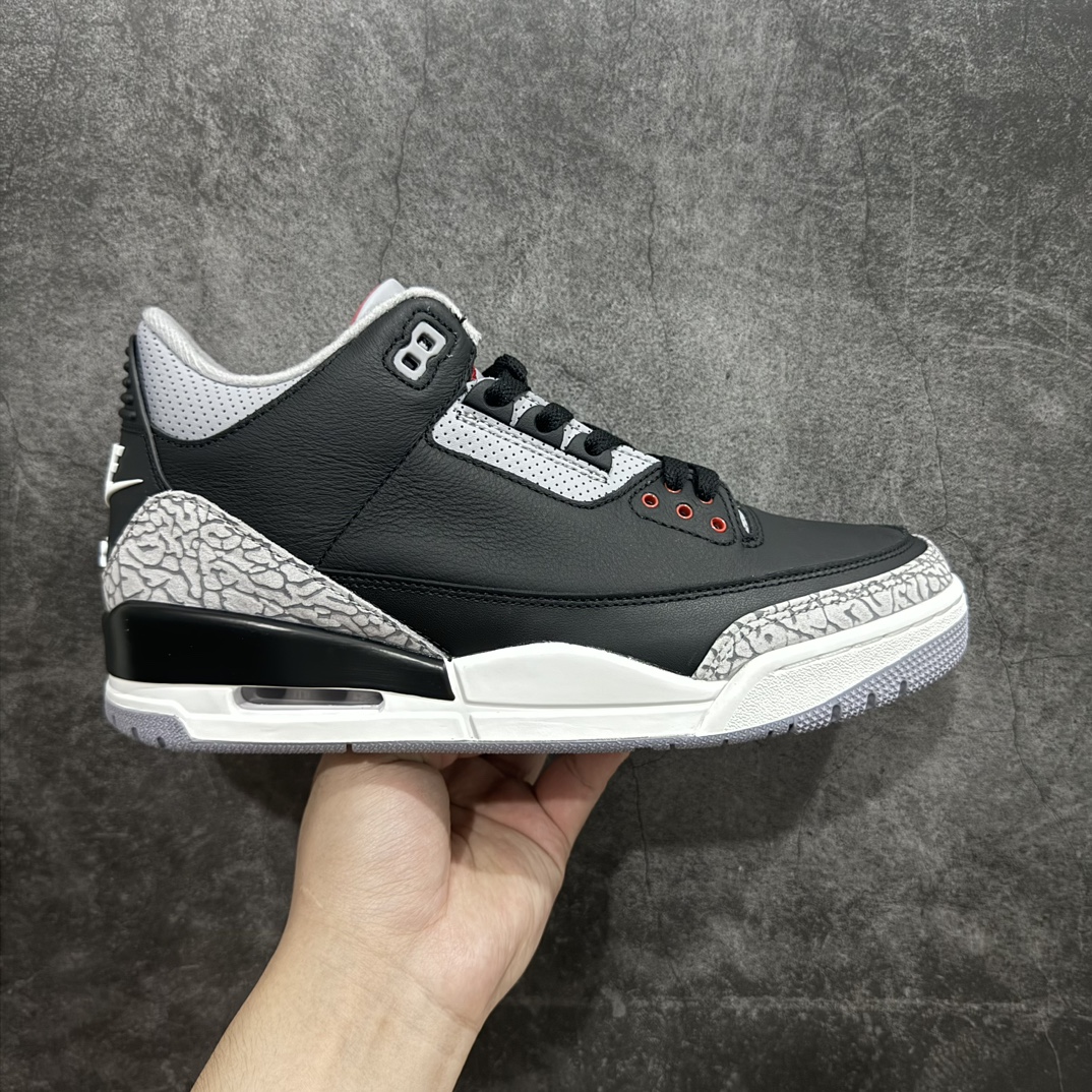 莞产版AirJordan3OG“BlackCement”2024版aj3黑水泥出货货号DN3707-01