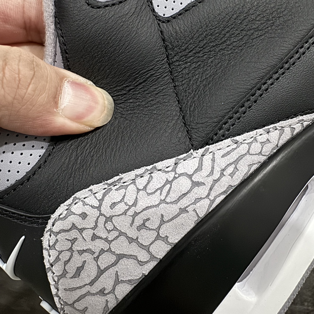 图片[4]-【莞产裁片版】Air Jordan 3 OG “Black Cement” 2024版aj3黑水泥出货  货号：DN3707-010nn原楦原纸板开发 确保原汁原味原厂皮料质感色泽绝无偏差完美中底拉帮 原厂中底钢印 原档案大底 如假白送 大底纹路气垫通透度PU的回弹性均百分百还原原厂电绣鞋舌飞人刺绣针数立体讲究精细欢迎对比正品原鞋  尺码：40.5-48.5 编码：LJQ480500-鞋库