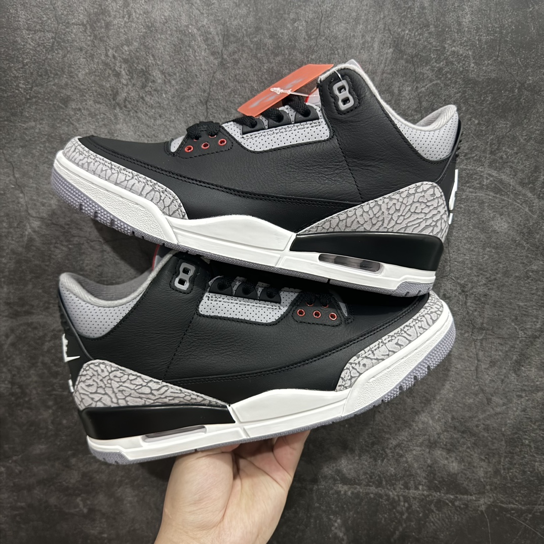 莞产版AirJordan3OG“BlackCement”2024版aj3黑水泥出货货号DN3707-01