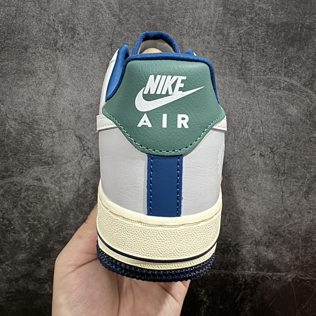 NikeAirForce1NikeLow灰蓝绿原楦头原纸板打造纯正空军版型专注外贸渠道全掌内置蜂窝气垫#