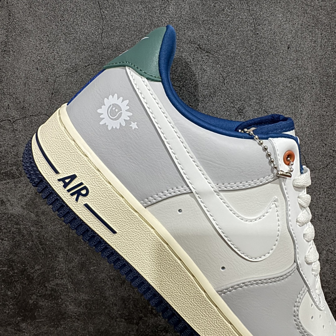 NikeAirForce1NikeLow灰蓝绿原楦头原纸板打造纯正空军版型专注外贸渠道全掌内置蜂窝气垫#