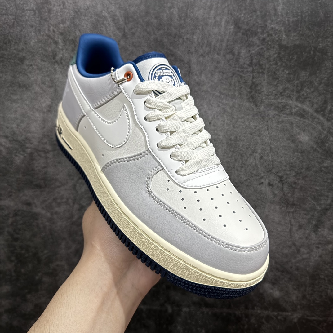 NikeAirForce1NikeLow灰蓝绿原楦头原纸板打造纯正空军版型专注外贸渠道全掌内置蜂窝气垫#