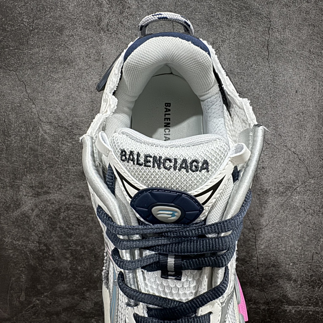 图片[8]-【纯原OK版本】Balenciaga Runner 巴黎世家7.5代 破坏风 手工做旧款复古老爹鞋 灰蓝色n全新外贸版本 核心配合工厂优势供应该款是通过溢胶 做旧 缝线等细节 展示了设计师 Demna的运动鞋风格 传递复古感 后侧板 翘起的鞋头 展示了 Demna 在结构上的未来构想  尺码：35 36 37 38 39 40 41 42 43 44 45 46 编码：DF500520-鞋库