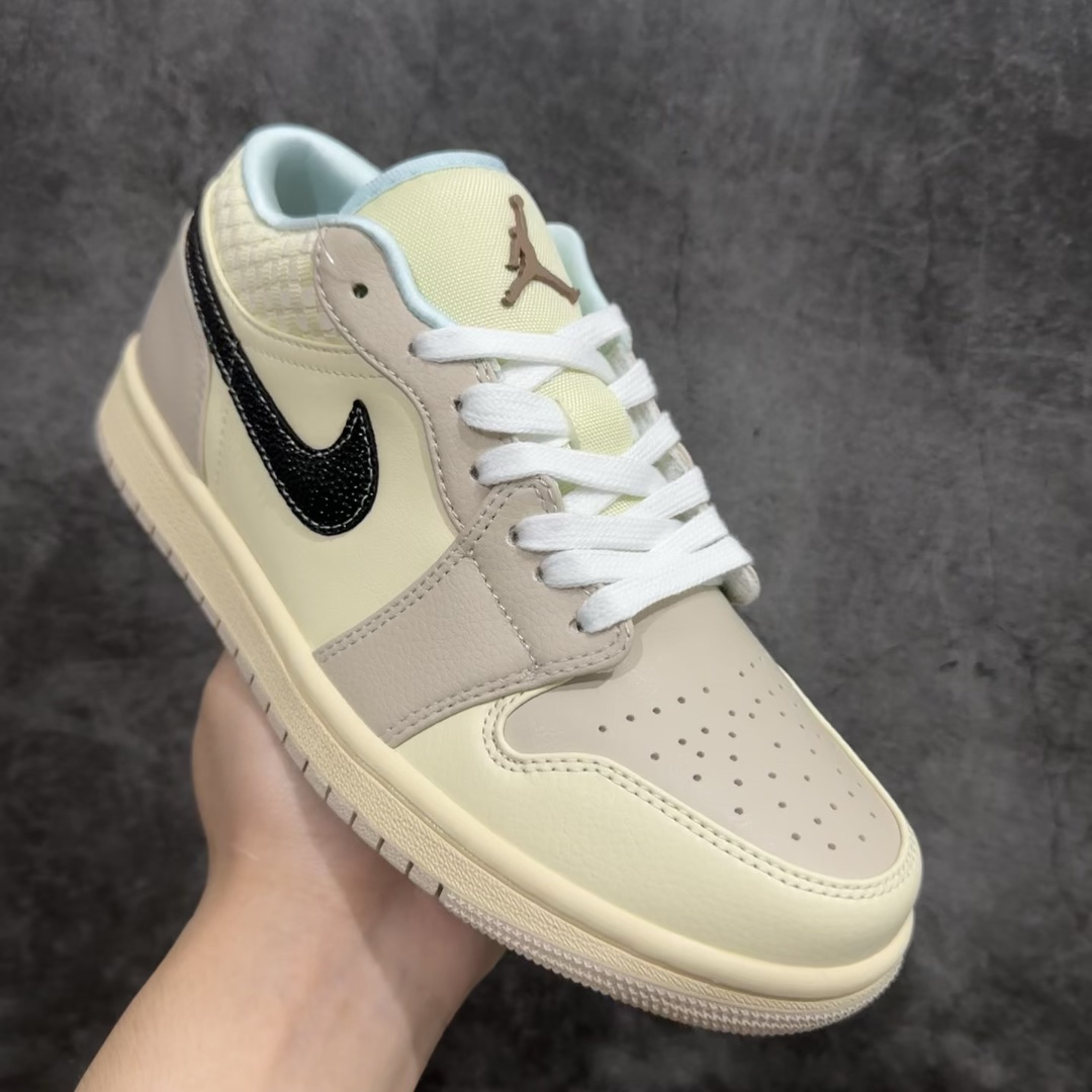 K版AirJordan1LowAJ1乔丹1代低帮沙土风货号HQ3440-101同步官方配色市场唯一独家头