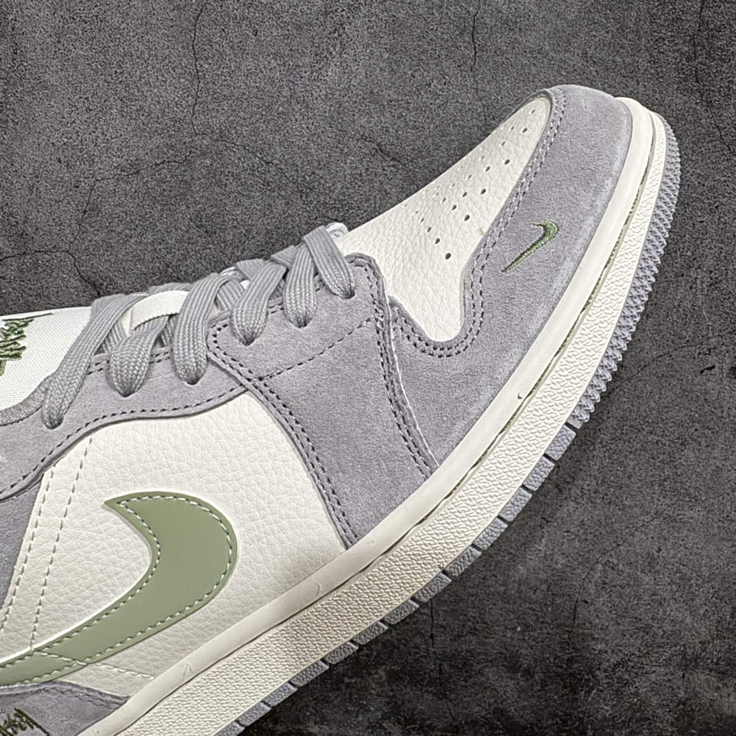 定制版AirJordan1RetroLowxStussy斯图西米绿紫翻毛官方同步新色原装级产物拒绝公底立