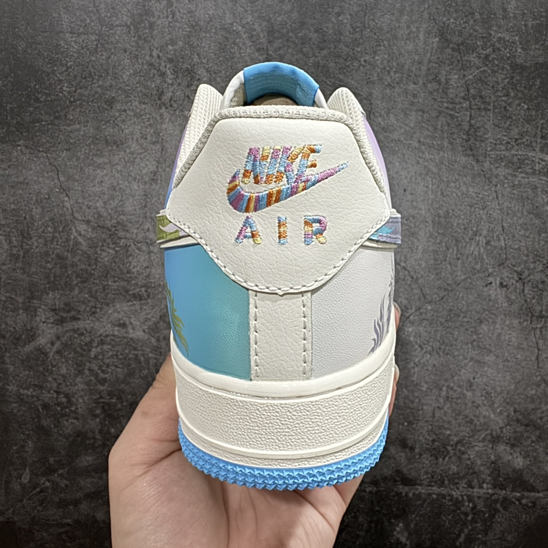 定制版NikeAirForce1Low07龙年限定蓝紫渐变原楦头原纸板打造纯正低帮空军版型专注外贸渠道全