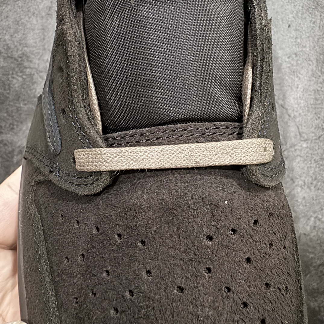 图片[6]-【LW纯原】Travis Scott x Air Jordan AJ1 Low OG SP TS联名 黑棕倒钩低帮 DM7866-202n知名大厂出品 纯原第一梯队版本产品品控稳定性领先行业 各方面均可对飙市面通货版nSZ原厂全套原楦原纸板冲刀磨具开发 原厂皮料加持原厂港宝加持定型后跟R度完美 同源原厂电绣 鬼脸飞翼针数密度立体效果一致 百分百一致原鞋 原厂拉帮工艺 针距密度一致 后跟弧度收口自然不对折 极致一眼正品既视感 进口玻璃冲刀皮料裁剪零毛边 全鞋电脑针车工艺 品控清洁度最高QC检验标准 免检产品 原厂订购鞋盒、鞋标、防尘纸、鞋撑、鞋带 追求极致的原厂味道SIZE：36-48.5 编码：X10400420-鞋库