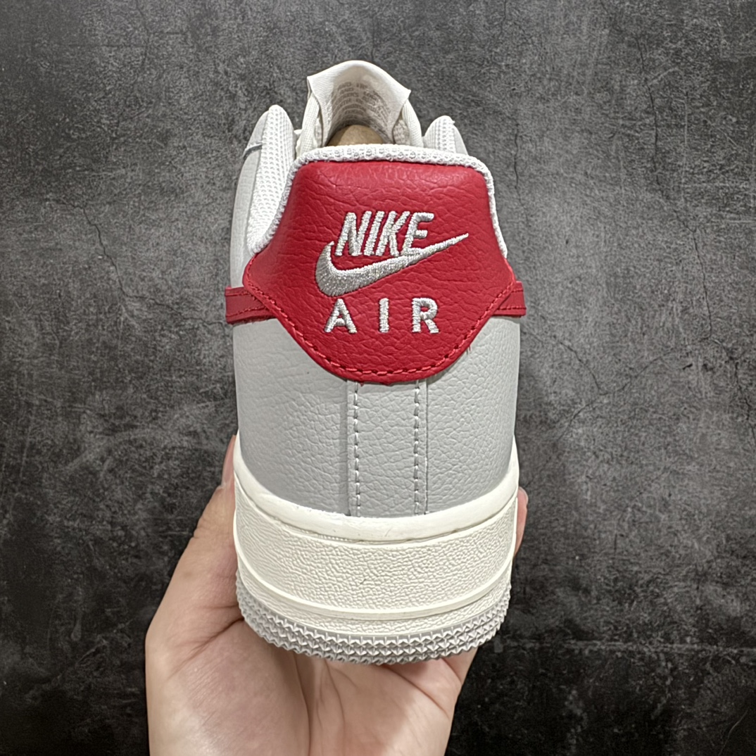 定制版NikeAirForce1Low白灰红空军一号低帮运动休闲板鞋原楦头原纸板打造纯正空军版型专注外贸