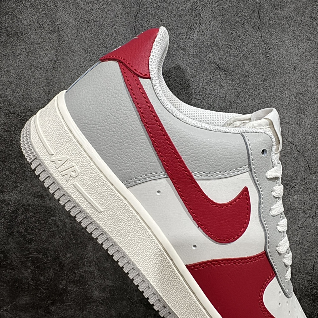 定制版NikeAirForce1Low白灰红空军一号低帮运动休闲板鞋原楦头原纸板打造纯正空军版型专注外贸