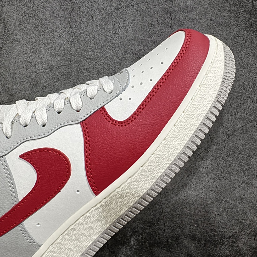 定制版NikeAirForce1Low白灰红空军一号低帮运动休闲板鞋原楦头原纸板打造纯正空军版型专注外贸