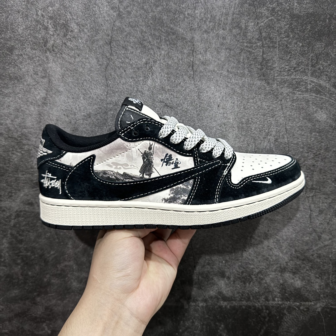 定制版TravisScottxFragmentDesignxAirJordan1LowOGSPAJ1乔1