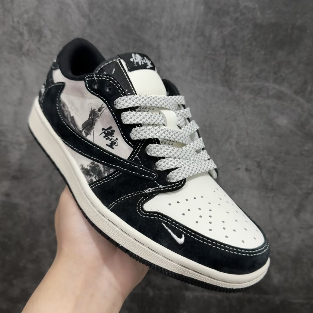 定制版TravisScottxFragmentDesignxAirJordan1LowOGSPAJ1乔1