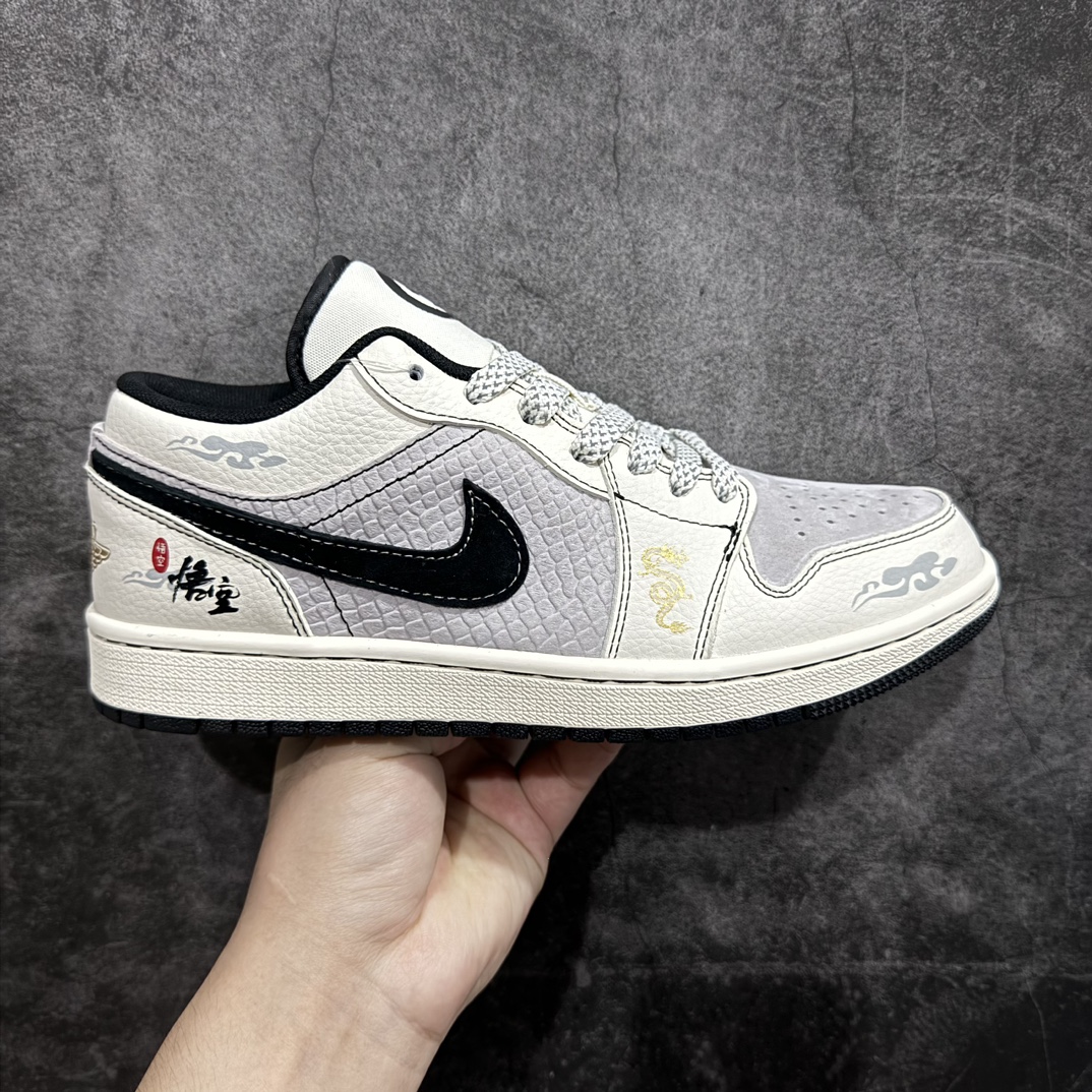 定制版AirJordan1Low乔1黑神话悟空高端定制低帮复古篮球鞋SJ9950-042定制鞋盒大厂纯原