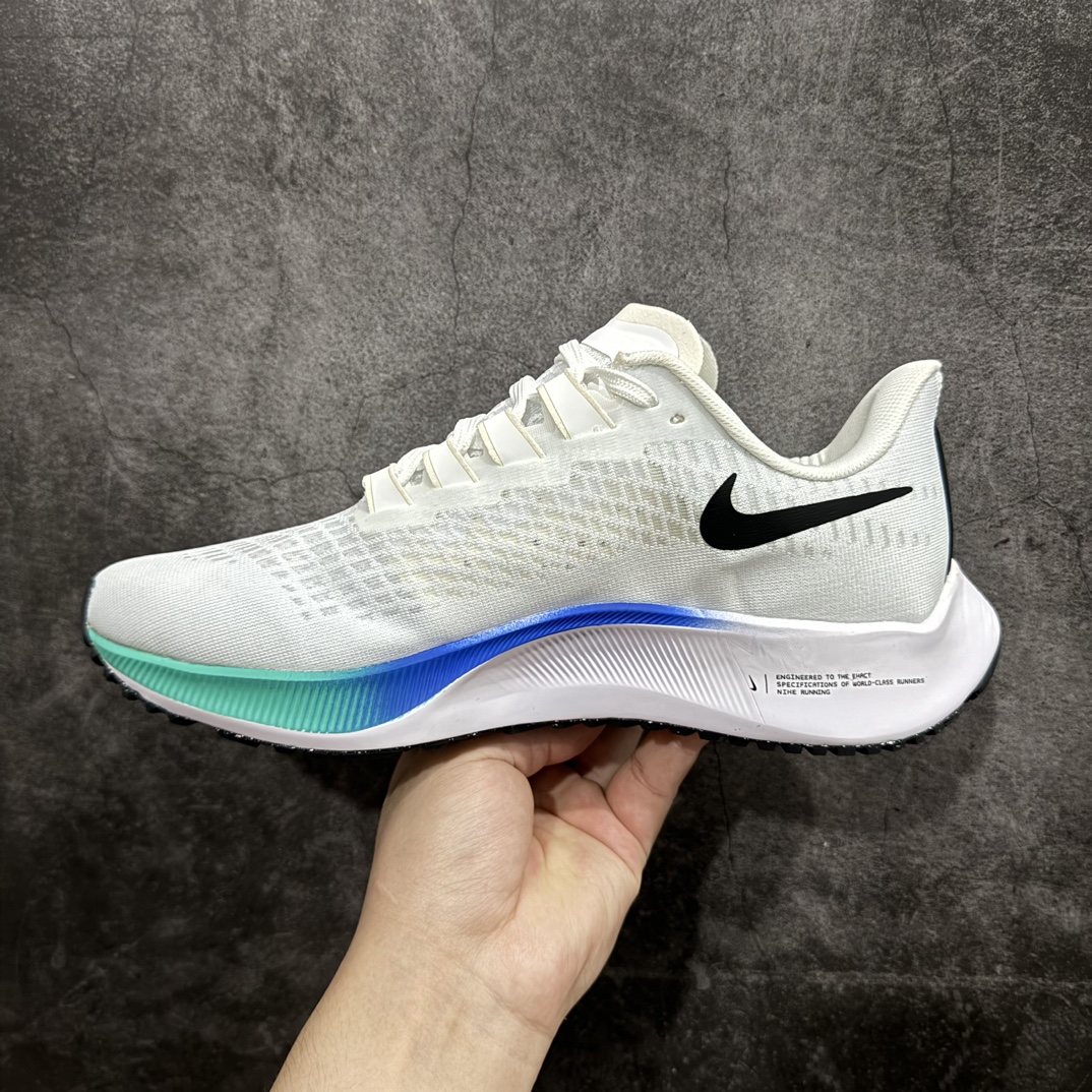 福利特价天猫原装NikeAirZoomPegasus37登月缓震休闲跑鞋彩虹BQ9646-103渠道货库