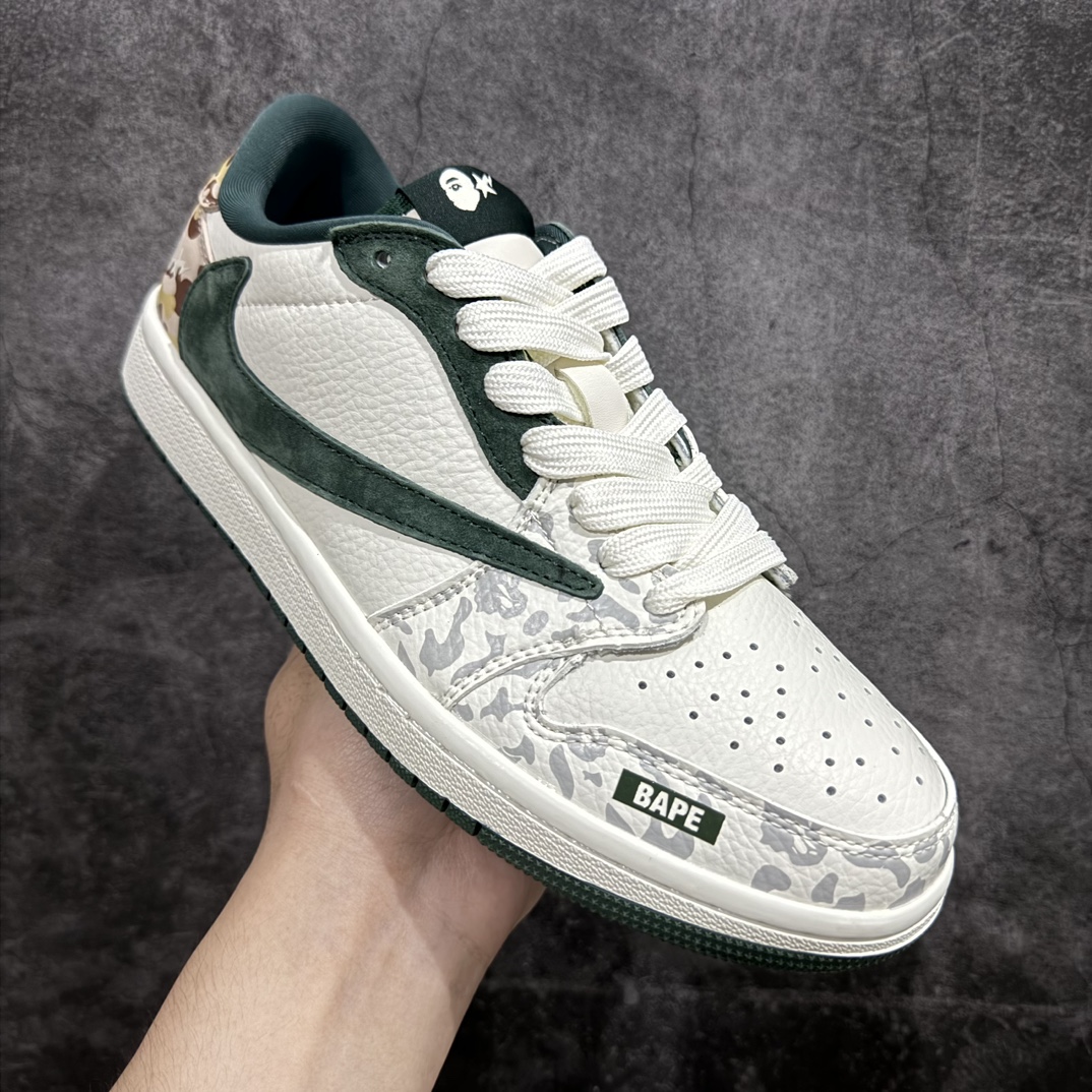 定制版AirJordan1LowAJ1乔1联名-猿人头高端定制低帮复古篮球鞋#定制鞋盒大厂纯原品质出货超