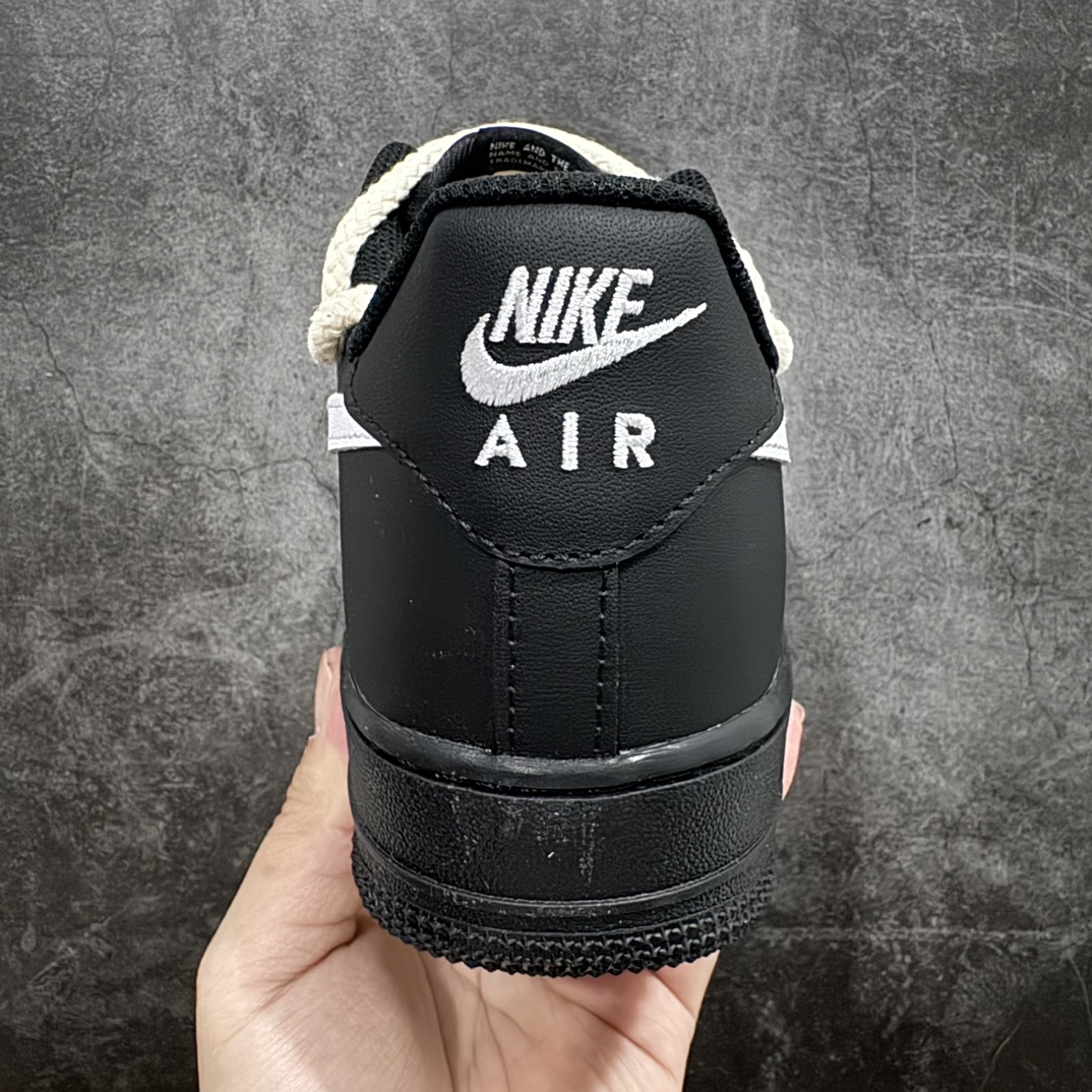 公司级NikeAirForce1Low07经典黑武士麻绳绑带原楦头原纸板打造纯正低帮空军版型专注外贸渠道