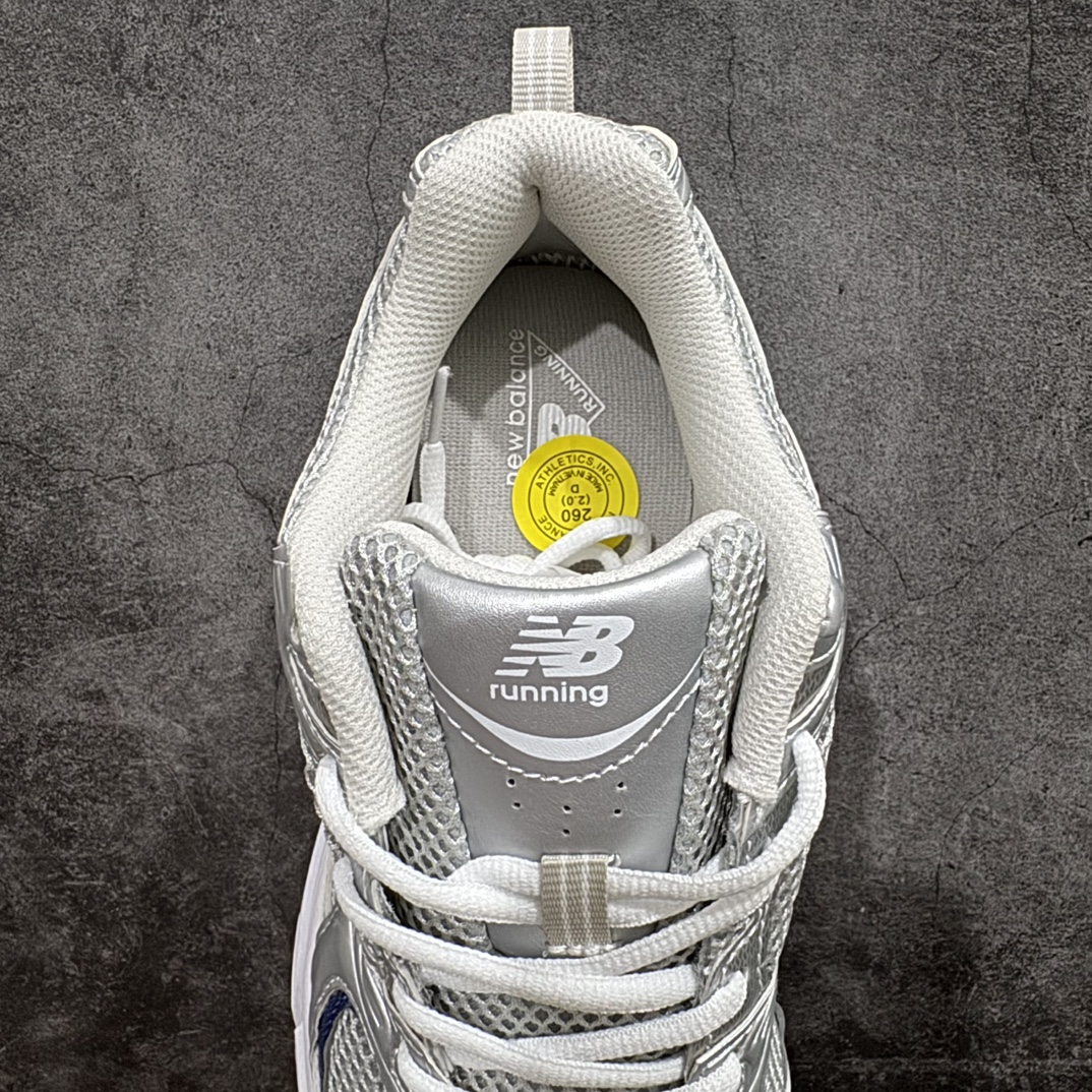 图片[8]-【小PF纯原】New Balance 530 NB530 男女休闲慢跑鞋 MR530BSnn原pf纯原工厂出品n保留原有的版型 清洁度和品质n材料有微调整 价格更具性价比n日韩出口特供订单配套商长期套现长期补货 全新货品正常出厂触屏不到的单价 超级跑量款全套原楦原纸板原厂数据开发 进口三明治网面原装进口翻毛皮料正确绒感卡色 正确中底拉帮中底网布细节 采用轻质牛剖革拼接透气网眼衬垫织物鞋面材质 T-Beam大底提供足步弓支撑 保持步态稳定 后跟搭载外露缓震胶 鞋身整体以各种深浅不一的灰色覆盖 鞋头以淡蓝色调装饰 网眼衬垫通过不规律的色块实现做旧的美感 泛黄的鞋底更是进一步增添了复古气息  尺码：36 37 37.5 38 38.5 39.5 40 40.5 41.5 42 42.5 43 44 44.5 45 编码：MZ220240-鞋库