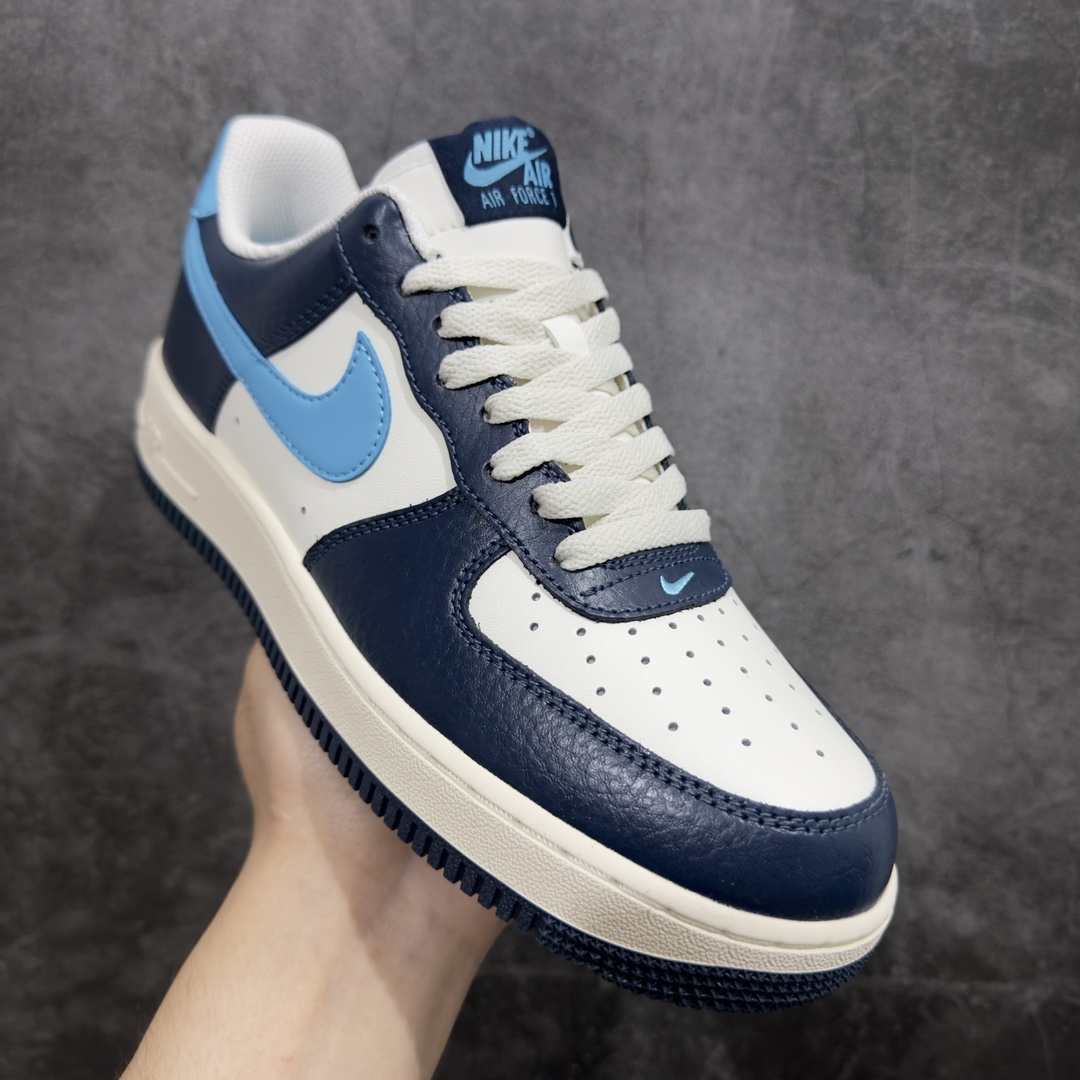 NikeAirForce1Low07BTS白蓝原楦头原纸板打造纯正低帮空军版型专注外贸渠道全掌内置蜂窝气