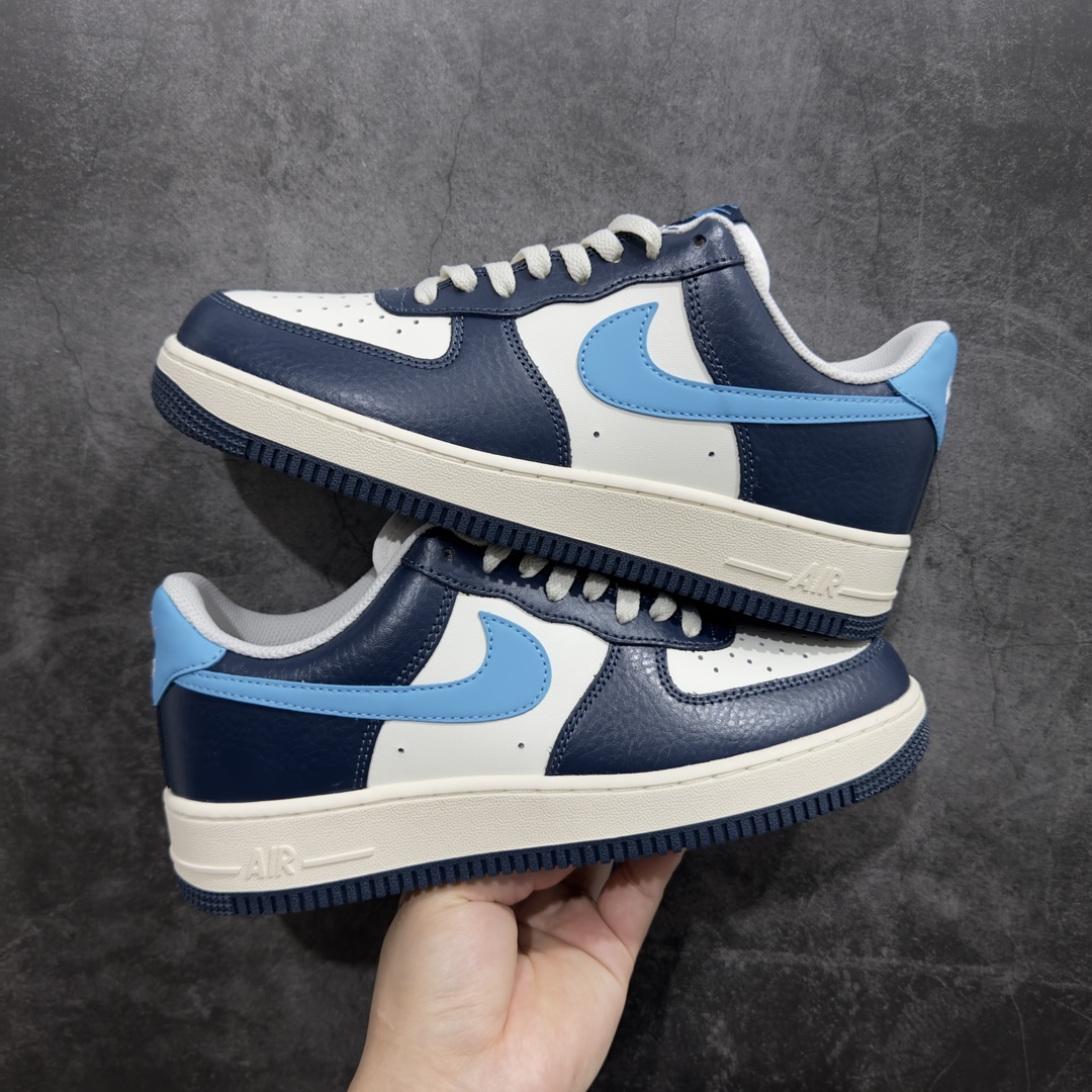 NikeAirForce1Low07BTS白蓝原楦头原纸板打造纯正低帮空军版型专注外贸渠道全掌内置蜂窝气