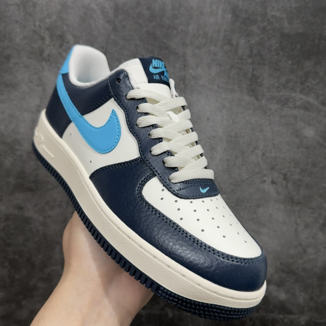 NikeAirForce1Low07BTS白蓝原楦头原纸板打造纯正低帮空军版型专注外贸渠道全掌内置蜂窝气