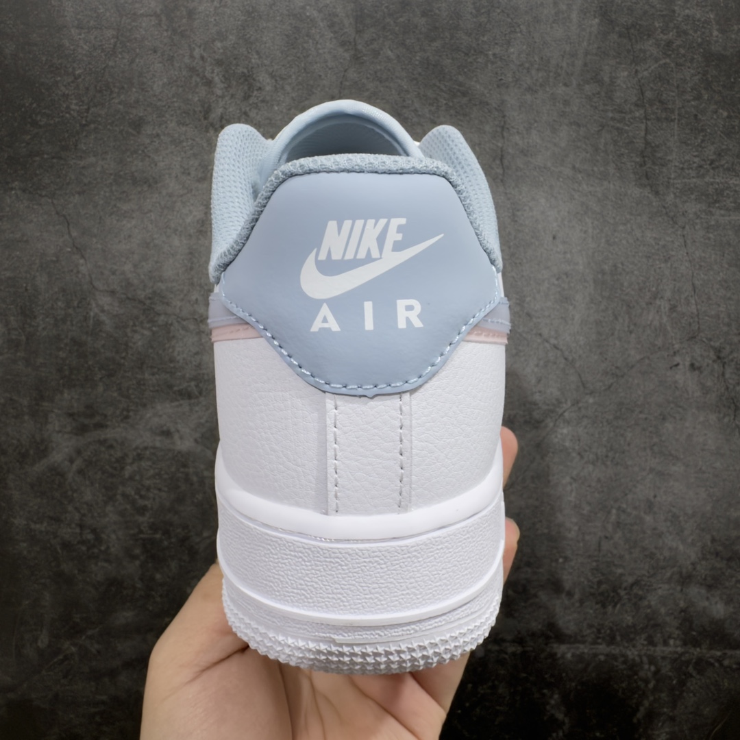 NikeAirForce1Low07DoubleSwoosh白蓝粉双钩原楦头原纸板打造纯正低帮空军版型专