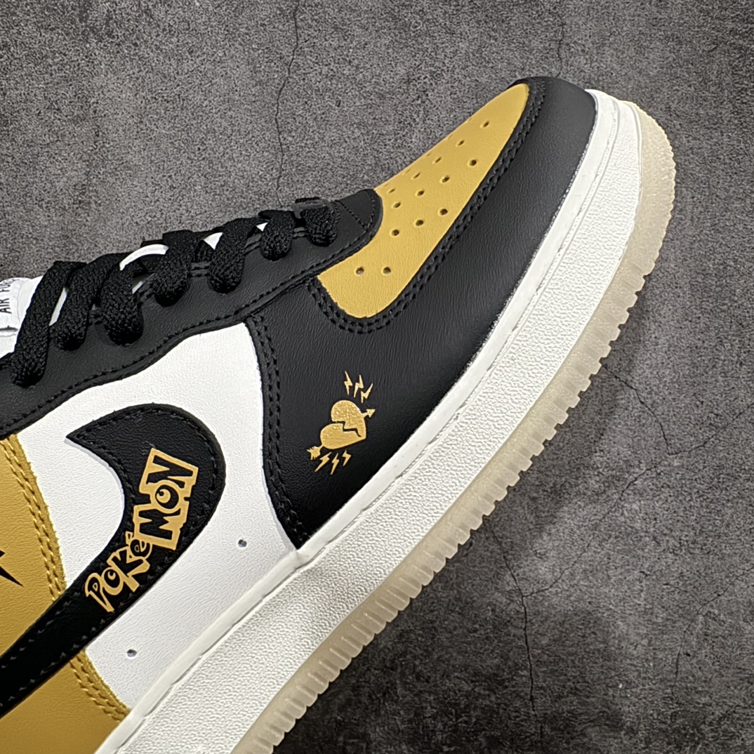 NikeAirForce1Low07xPokémon白黑黄原楦头原纸板打造纯正低帮空军版型专注外贸渠道全