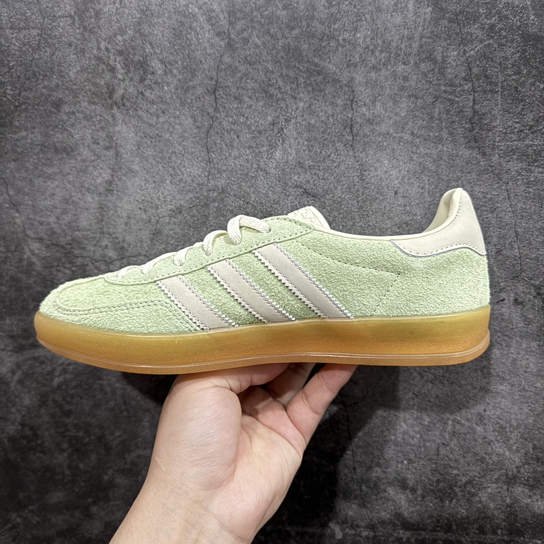 纯原软皮adidasOriginalsGazelleINdoor三叶草休闲防滑耐磨低帮板鞋纯原版本鞋头出