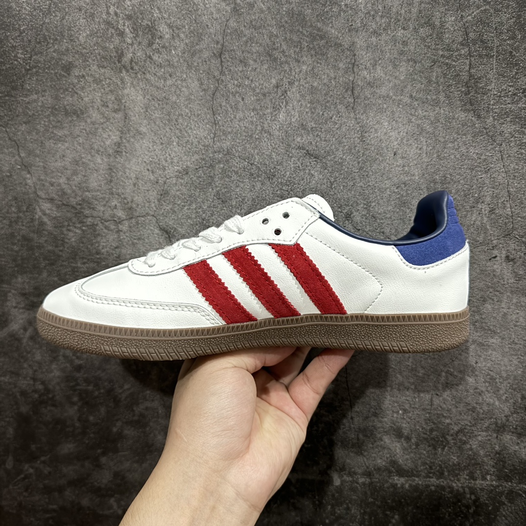 图片[2]-【正确版】Adidas Originals Samba OG\”White Navy Collegiate Green\”桑巴舞系列绅士德训足球风百搭低帮休闲运动板鞋“白午夜蓝酒红焦糖底”IH4881n男女鞋真标半码制n升级原楦原纸版数据开发n采用移膜牛剖革组合翻毛皮饰片鞋面材质n内环保可再生海玻璃鞋垫#外置RB耐磨防滑橡胶大底 尺码：35⅔ 36 36⅔ 37⅓ 38 38⅔ 39⅓ 40 40⅔ 41⅓ 42 42⅔ 43⅓ 44 44⅔ 45 编码：DZTB200220-鞋库