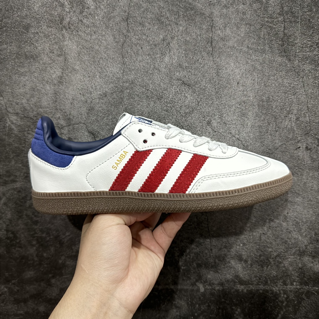 【正确版】Adidas Originals Samba OG\”White Navy Collegiate Green\”桑巴舞系列绅士德训足球风百搭低帮休闲运动板鞋“白午夜蓝酒红焦糖底”IH4881n男女鞋真标半码制n升级原楦原纸版数据开发n采用移膜牛剖革组合翻毛皮饰片鞋面材质n内环保可再生海玻璃鞋垫#外置RB耐磨防滑橡胶大底 尺码：35⅔ 36 36⅔ 37⅓ 38 38⅔ 39⅓ 40 40⅔ 41⅓ 42 42⅔ 43⅓ 44 44⅔ 45 编码：DZTB200220-鞋库