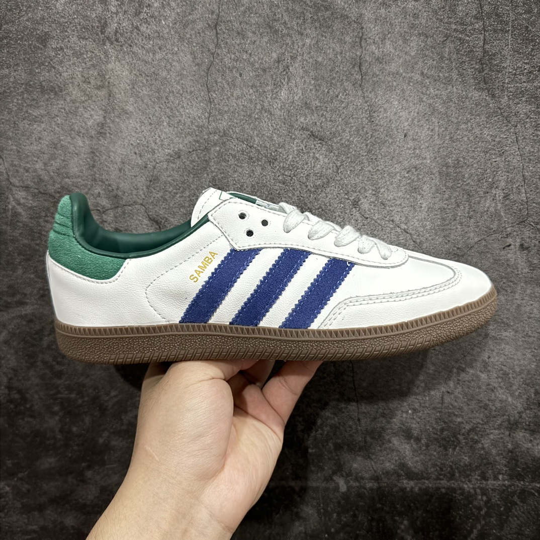 【正确版】Adidas Originals Samba OG\”White Navy Collegiate Green\”桑巴舞系列绅士德训足球风百搭低帮休闲运动板鞋“白深绿藏蓝焦糖底”IH4882n男女鞋真标半码制n升级原楦原纸版数据开发n采用移膜牛剖革组合翻毛皮饰片鞋面材质n内环保可再生海玻璃鞋垫#外置RB耐磨防滑橡胶大底 尺码：35⅔ 36 36⅔ 37⅓ 38 38⅔ 39⅓ 40 40⅔ 41⅓ 42 42⅔ 43⅓ 44 44⅔ 45 编码：DZTB200220-鞋库