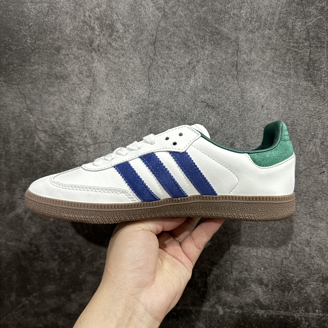 图片[2]-【正确版】Adidas Originals Samba OG\”White Navy Collegiate Green\”桑巴舞系列绅士德训足球风百搭低帮休闲运动板鞋“白深绿藏蓝焦糖底”IH4882n男女鞋真标半码制n升级原楦原纸版数据开发n采用移膜牛剖革组合翻毛皮饰片鞋面材质n内环保可再生海玻璃鞋垫#外置RB耐磨防滑橡胶大底 尺码：35⅔ 36 36⅔ 37⅓ 38 38⅔ 39⅓ 40 40⅔ 41⅓ 42 42⅔ 43⅓ 44 44⅔ 45 编码：DZTB200220-鞋库