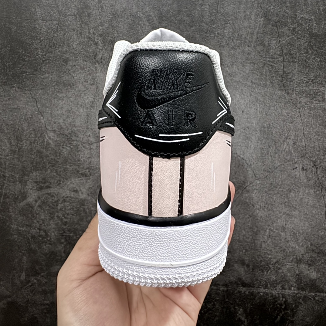 公司级NikeAirForce1Low耐克空军低帮休闲板鞋樱花粉二次元主题配色定制皮料原厂3D打印定制鞋