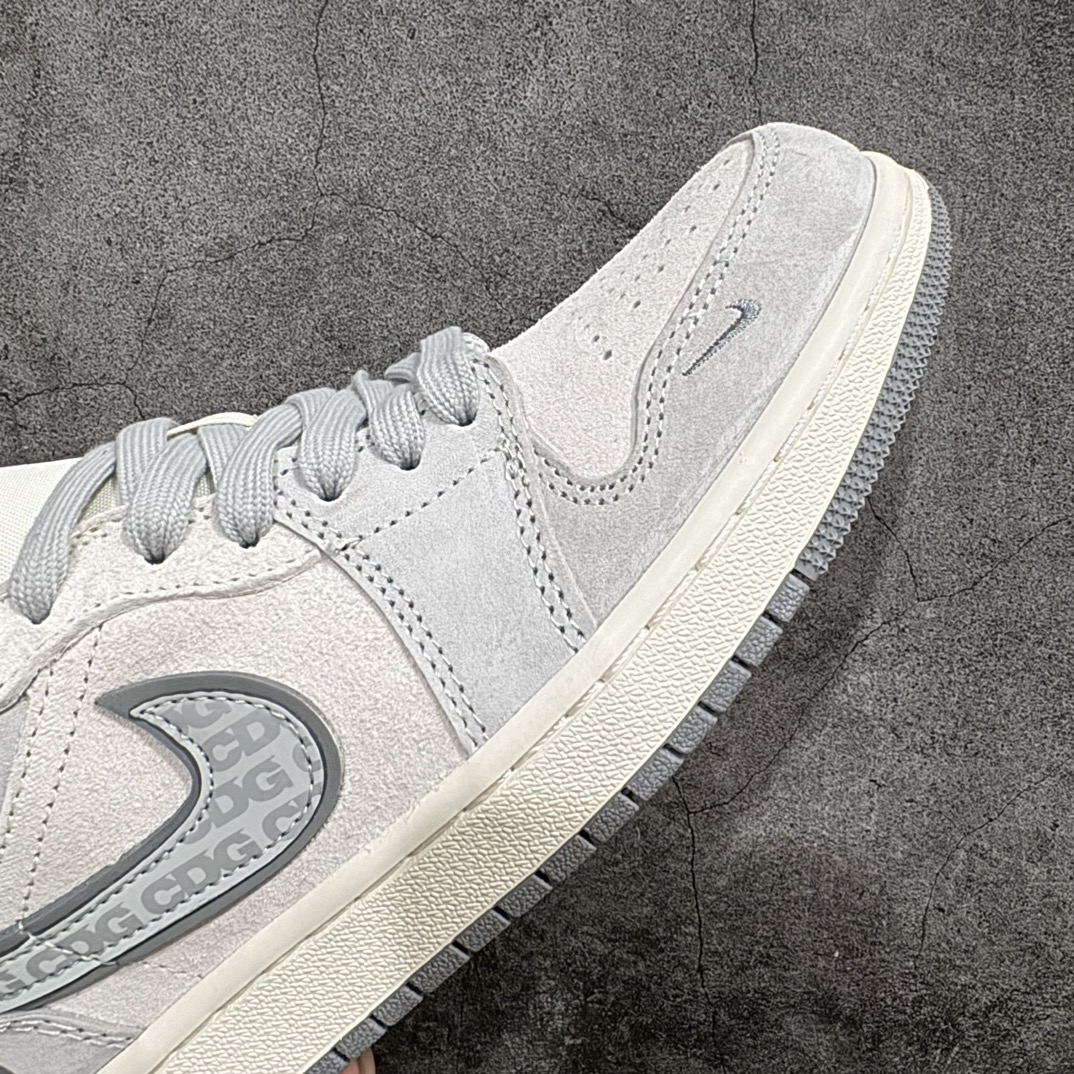 定制版AirJordan1LowAJ1乔1北面联名-翻毛灰高端定制低帮复古篮球鞋DM5688-111定制