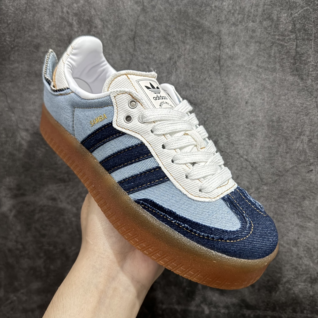 图片[3]-【神版】atmos x adidas originals Samba OGn单宁牛仔破旧风 T头牛仔联名做旧撕边复古风格设计 重塑单宁美学的随性风格n鞋尾的三叶草金属拉链更是画龙点睛之处n生胶加厚大底 增高且舒适 也更加耐磨n全新的设计和创意赋予了 Samba新的视觉效果与穿着体验 官方货号: II0001J 尺码: 35.5 36 36.5 37 38 38.5 39 40 40.5 41 42 42.5 43 44 44.5 45 编码：DZ230250-鞋库