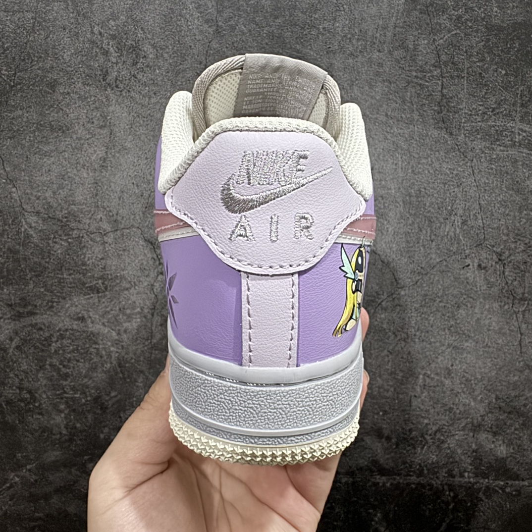 公司级NikeAirForce1Low07数码宝贝涂鸦仙女兽白紫原楦头原纸板打造纯正低帮空军版型专注外贸