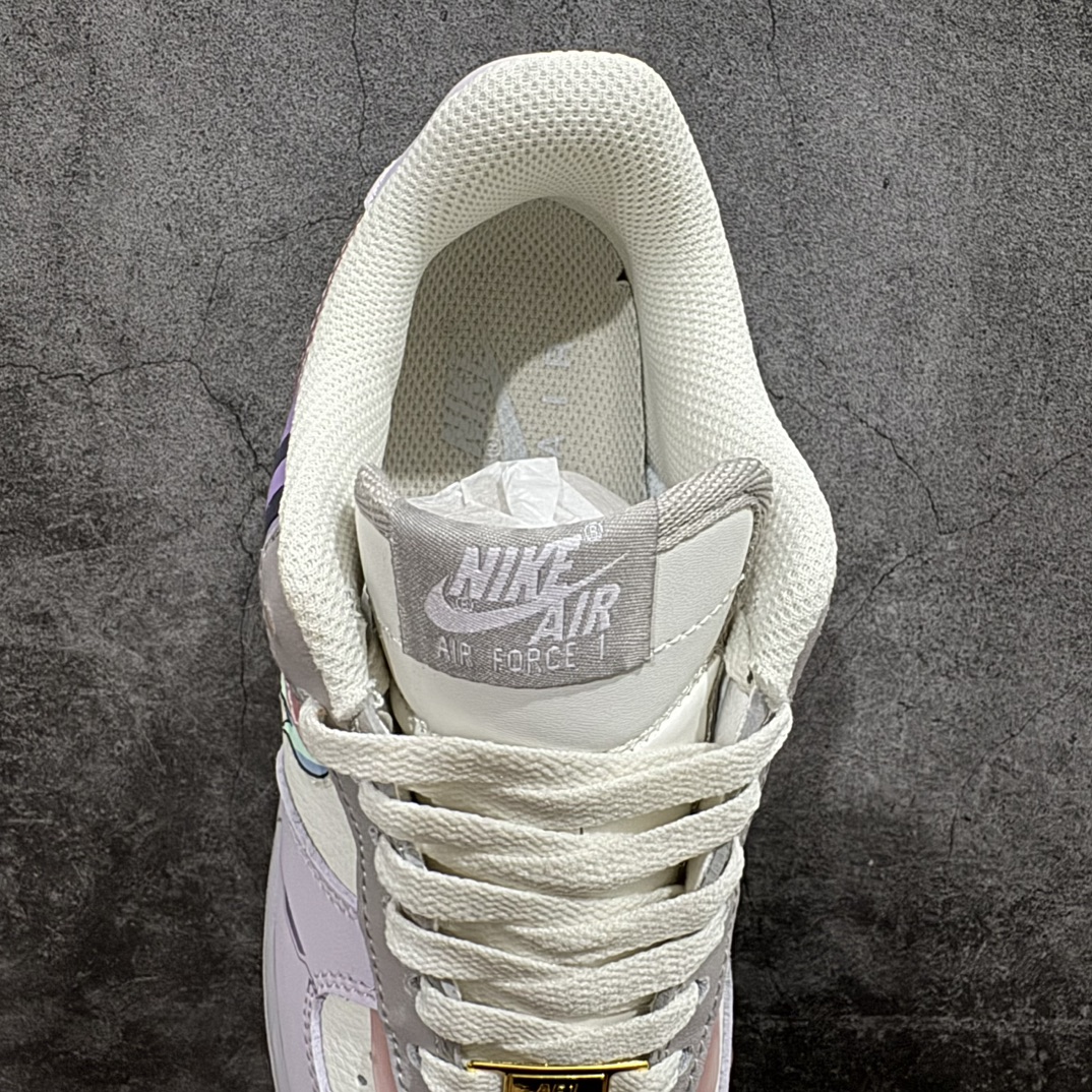 公司级NikeAirForce1Low07数码宝贝涂鸦仙女兽白紫原楦头原纸板打造纯正低帮空军版型专注外贸