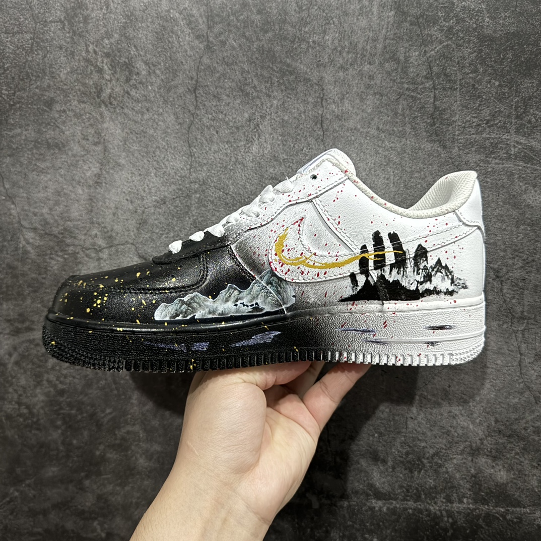 公司级NikeAirForce1Low07黑神话悟空白黑泼墨原楦头原纸板打造纯正低帮空军版型专注外贸渠道