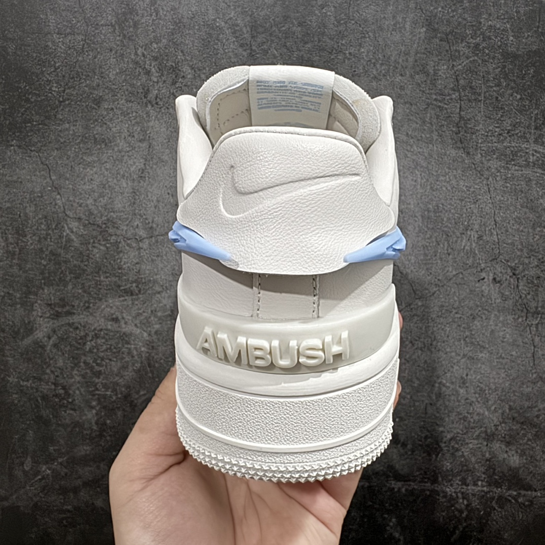 定制版NikeAirForce1Low07xAMBUSH米白蓝大钩原楦头原纸板打造纯正低帮空军版型专注外