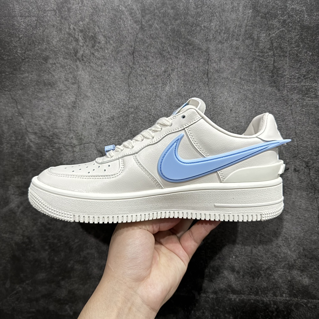 定制版NikeAirForce1Low07xAMBUSH米白蓝大钩原楦头原纸板打造纯正低帮空军版型专注外