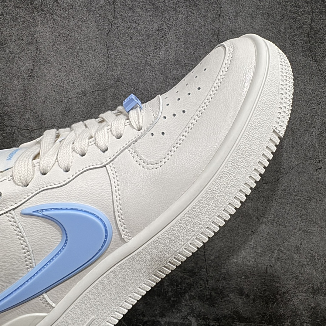 定制版NikeAirForce1Low07xAMBUSH米白蓝大钩原楦头原纸板打造纯正低帮空军版型专注外