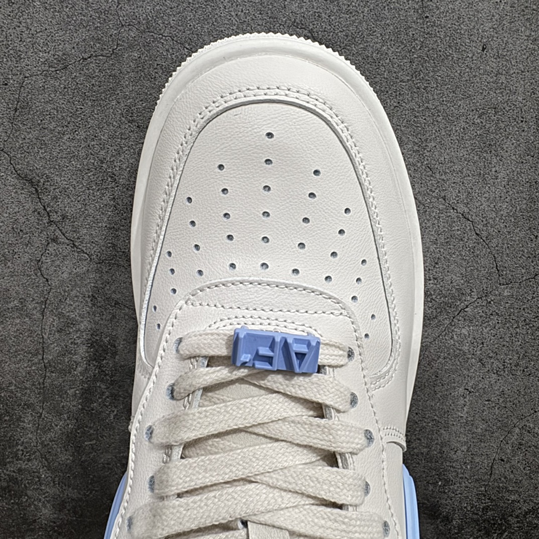 定制版NikeAirForce1Low07xAMBUSH米白蓝大钩原楦头原纸板打造纯正低帮空军版型专注外