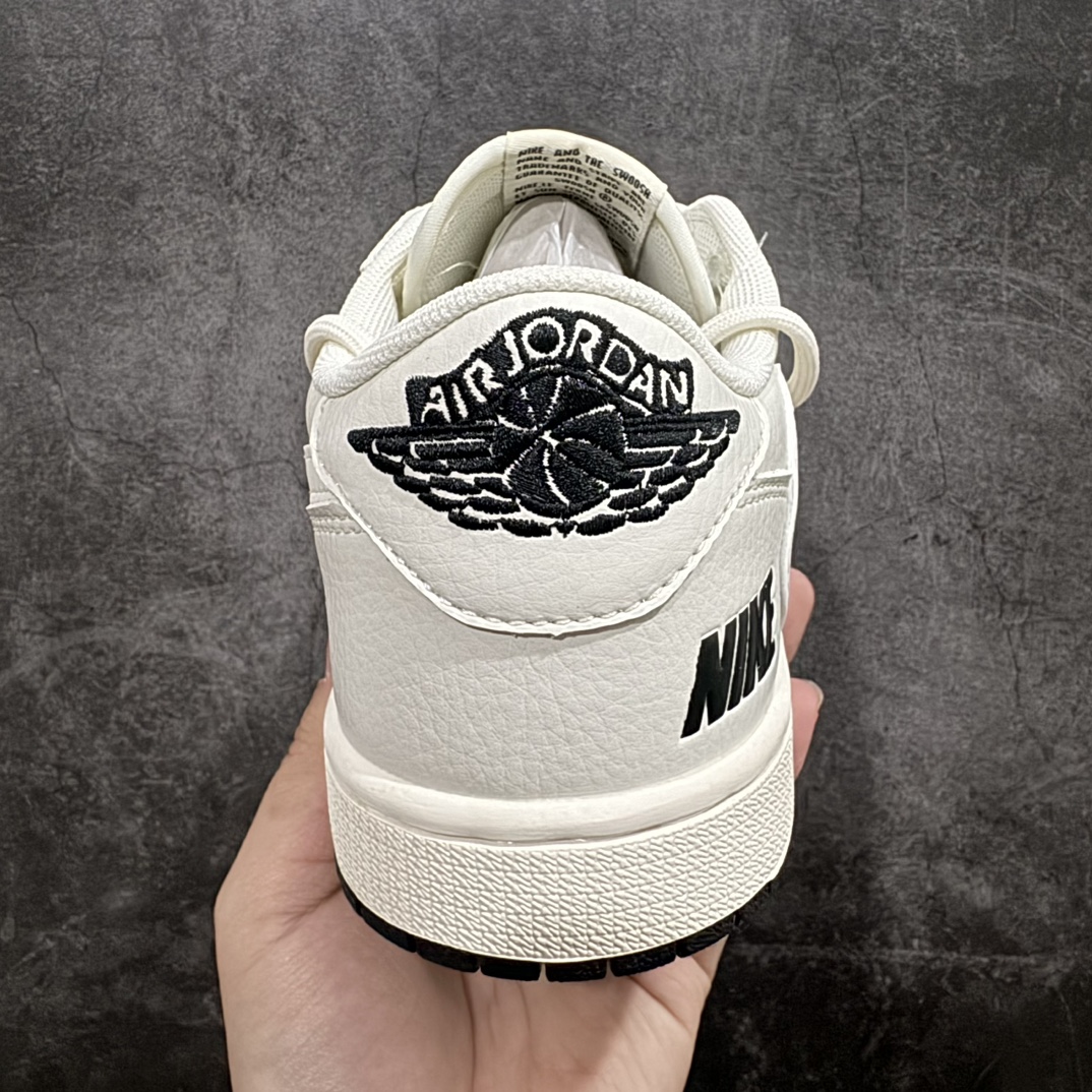 定制版TravisScottxNikeAirJordan1Low白黑AirJordan1Low反转白黑小