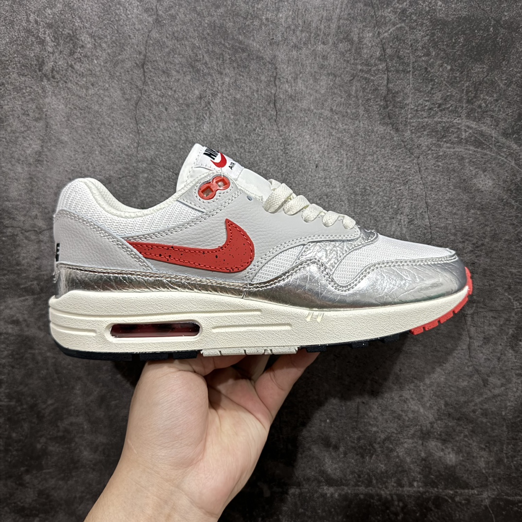 纯原版NikeAirMax1银红复古休闲跑步鞋官方同步上架真标原盒原底原面正确版型原版开发精准细节市面最