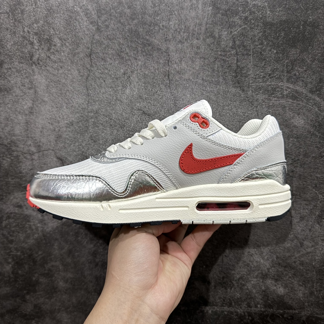 纯原版NikeAirMax1银红复古休闲跑步鞋官方同步上架真标原盒原底原面正确版型原版开发精准细节市面最