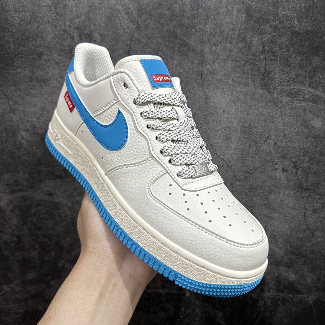 公司级海外限量发售NIkeAirForce107Low“Supreme联名--湖水蓝”空军一号低帮运动鞋