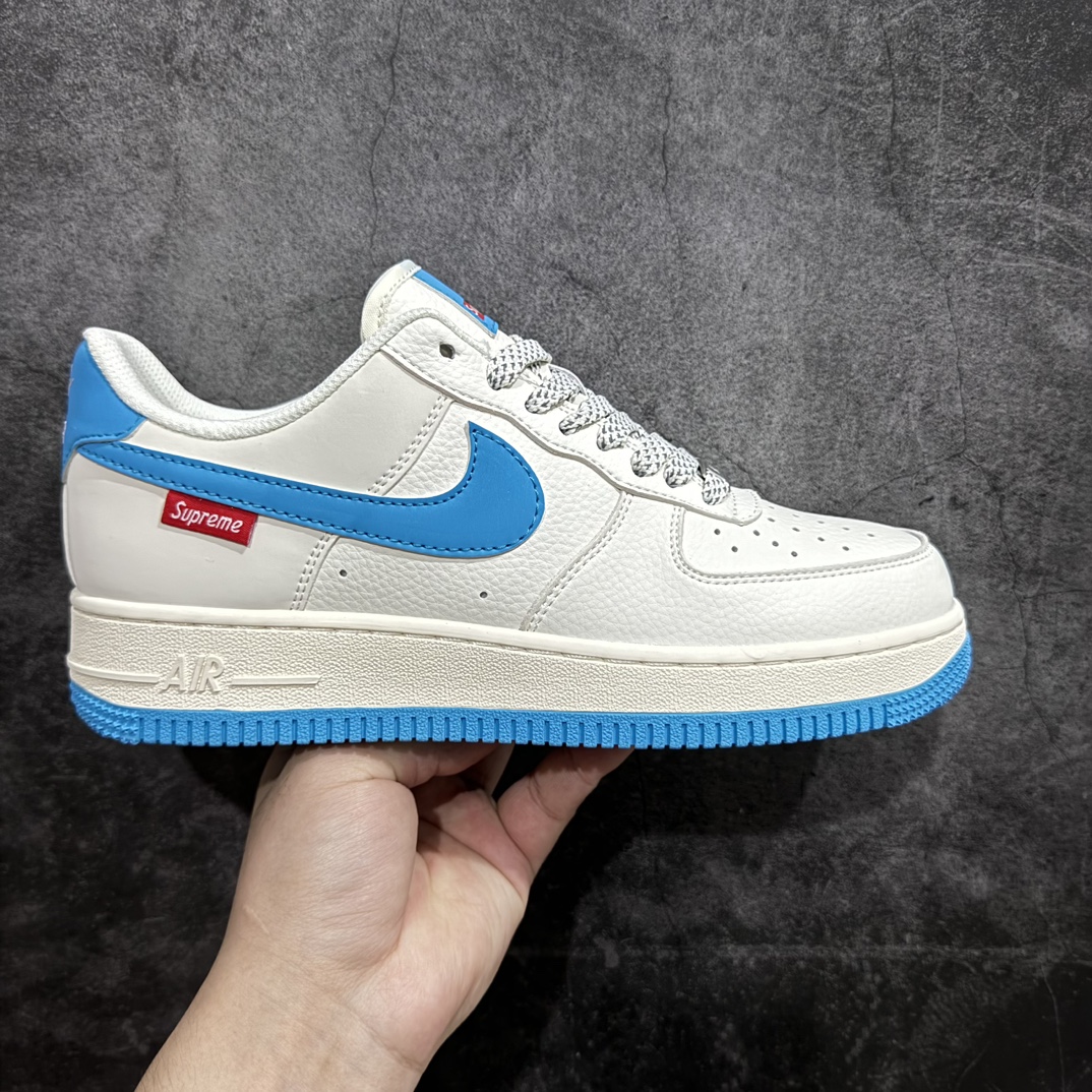 公司级海外限量发售NIkeAirForce107Low“Supreme联名--湖水蓝”空军一号低帮运动鞋