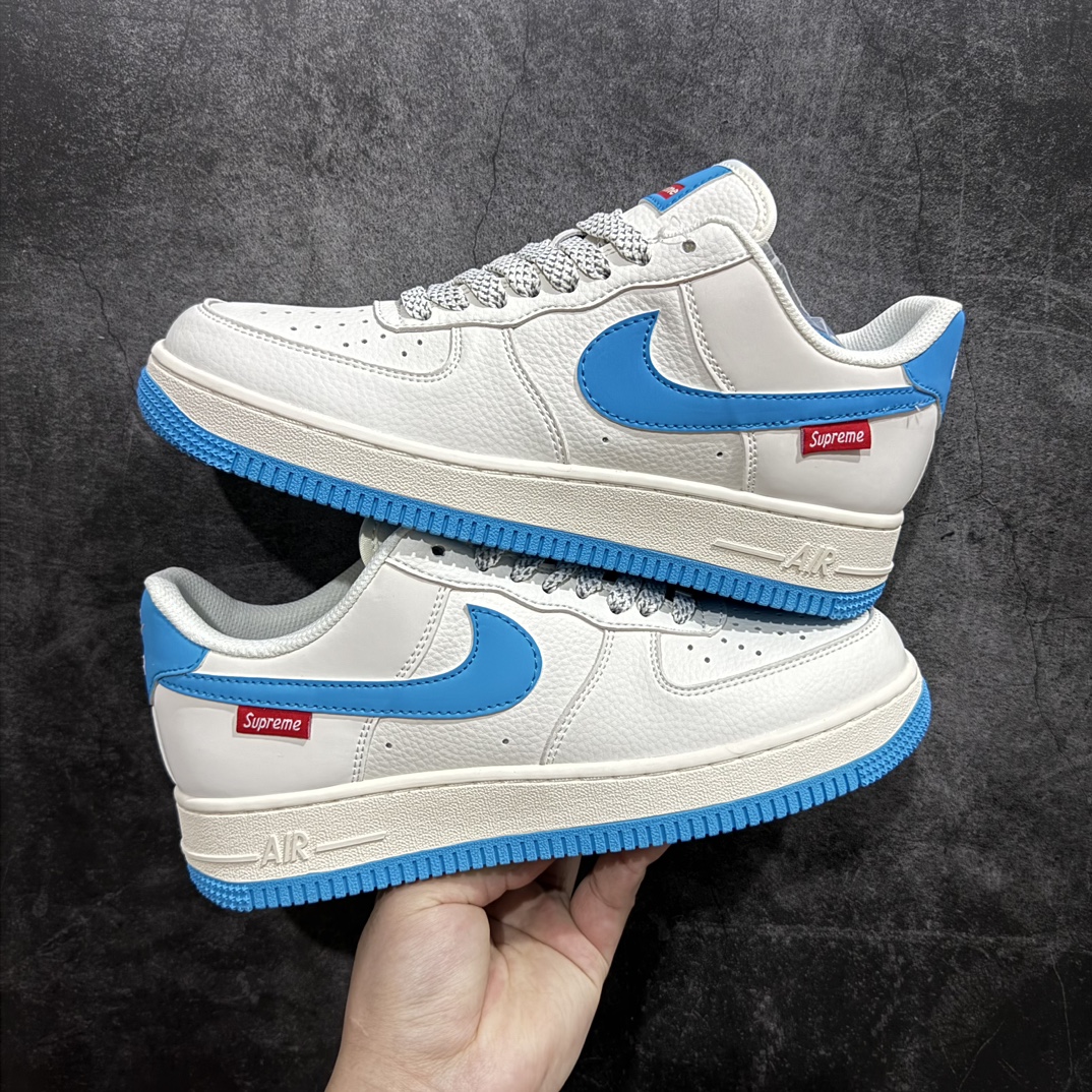 公司级海外限量发售NIkeAirForce107Low“Supreme联名--湖水蓝”空军一号低帮运动鞋